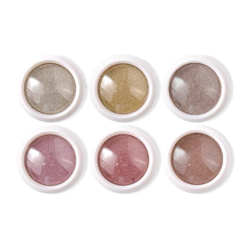 6 Colour Nail Mirror Effect Powder High Pigment Glitter Nail Art Dust Manicure A